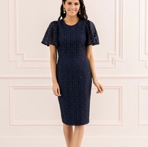 RACHEL PARCELL Flutter Sleeve Lace Dress